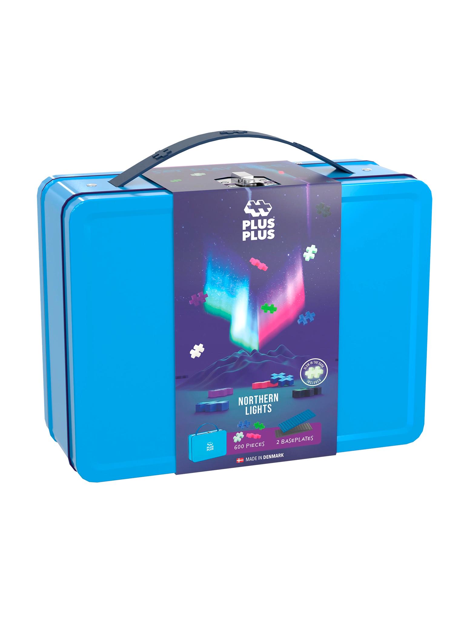 Blue Metal Suitcase with Northern Lights Color Mix - 600 pcs